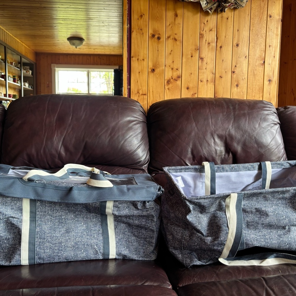 Thirty-One Blue and Gray Storage Totes